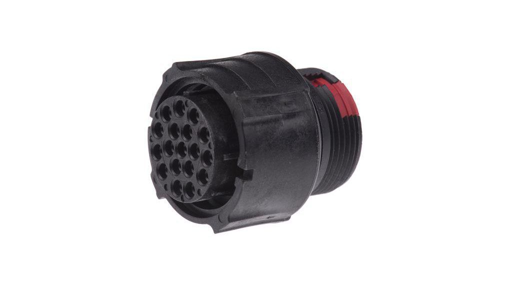 Circular Connector, 18 Contacts, Cable Mount, Socket, Female, IP67, Clipper Series